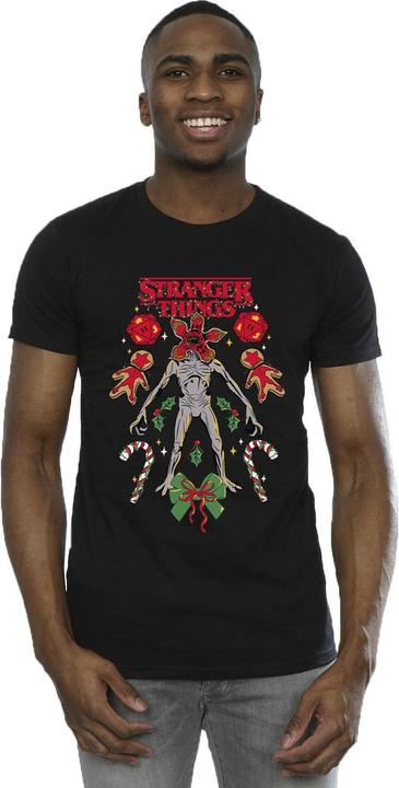 Actual product image Netflix Mens Stranger Things Christmas Demogorgon T-Shirt (XL)