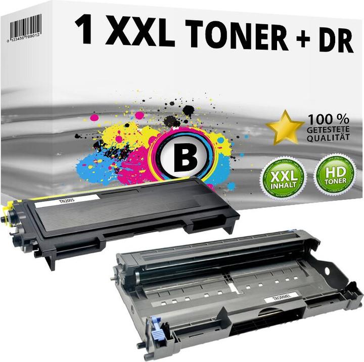 Produktbild Druckfuxx XXL TONER TN-2005 + TROMMEL DR-2005 kompatibel Brother HL 2035 HL 2035