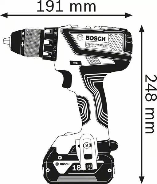 Image du produit Bosch Professional ON GSR 18V-28 (2x2.0Ah  GAL 18V-20  LC) (Fonctionnement sur batterie)