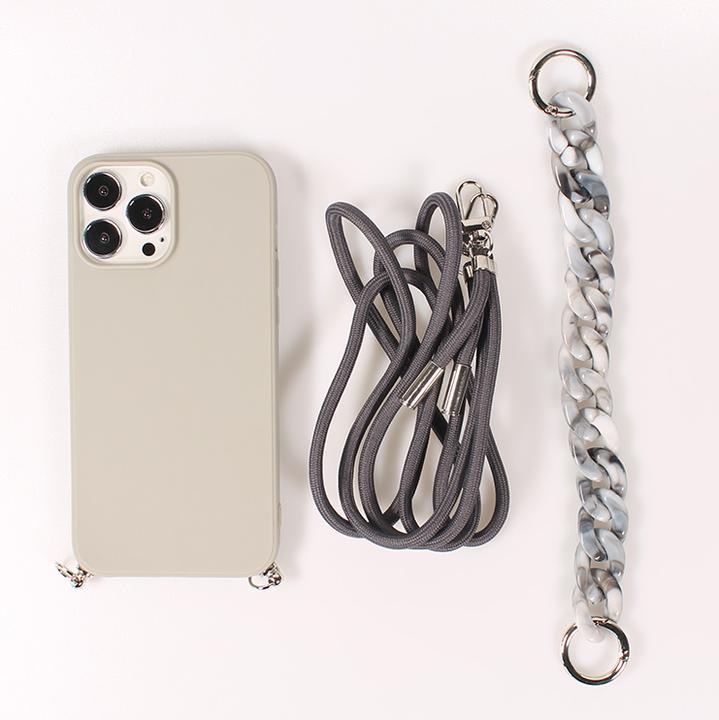 Image du produit PhoneLook Coque Gel silicone avec corde collier & chaîne de pierre décorative clair (Apple iPhone 13 Pro Max)