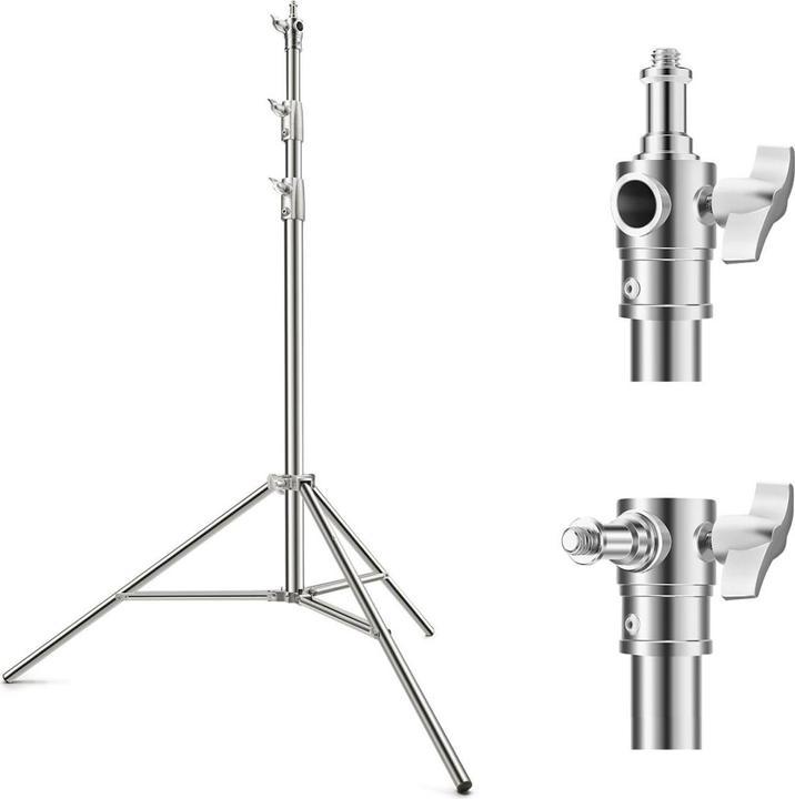 Image du produit K&F Concept 2,8m photographie stand de lumière Spring Buffer Heavy Duty Stainless Steel Stand (10 kg)