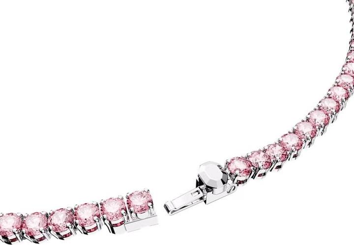 Image du produit Swarovski 5681800 Ketting Matrix Tennis zilverkleurig-roze 41 cm. (Métal Swarovski, 41 cm)