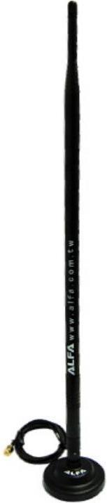 Immagine prodotto Alfa Network ARS-N19M BORSA DI PLASTICA - Antenna a dipolo 9 dBi da 2,4 GHz + base magnetica + borsa di plastica