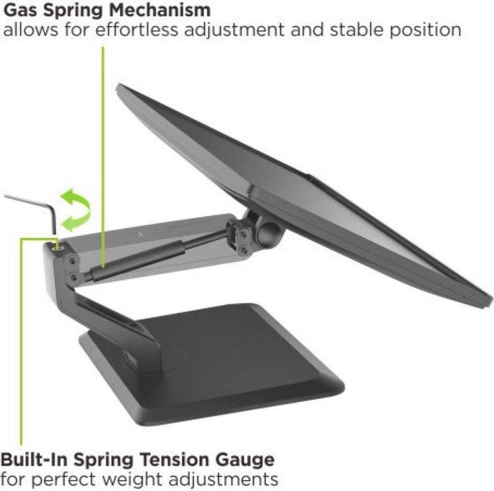 Actual product image Techly Desk Mount for 1 Touchscreen 17-32inch 43-81cm black (Table, 32")