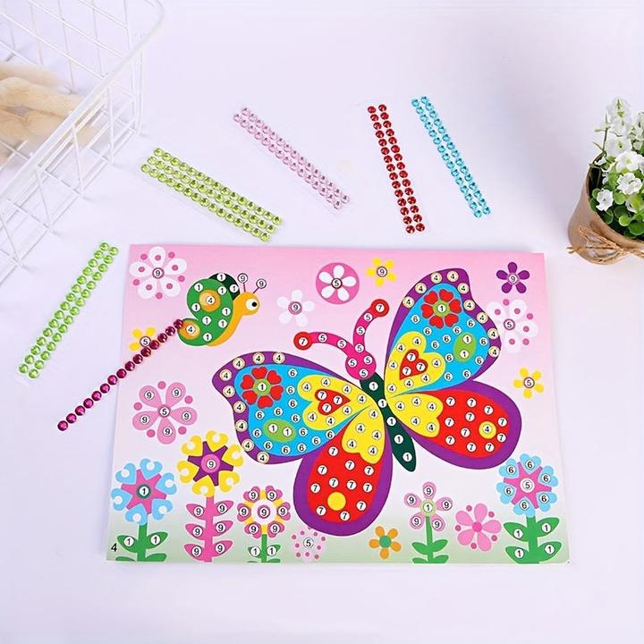 Image du produit Activity Board 10 Stück Whimsical DIY Diamond Sticker - bunte Einhorn-, Regenbogen- und Blumenmotive mit