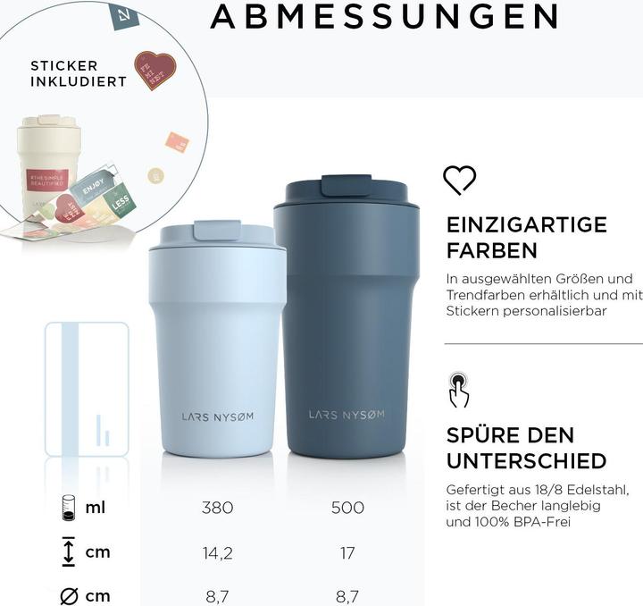 Productafbeelding Lars Nysøm Roestvrijstalen thermomok Bevaegelse (0.38 l)