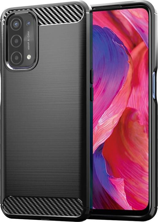 Actual product image Techsuit - Carbon Silicone - Oppo A54 5G / A74 5G / OnePlus Nord N200 5G - Black (Oppo A74 5G, Oppo A54 5G, OnePlus North N200 5G)