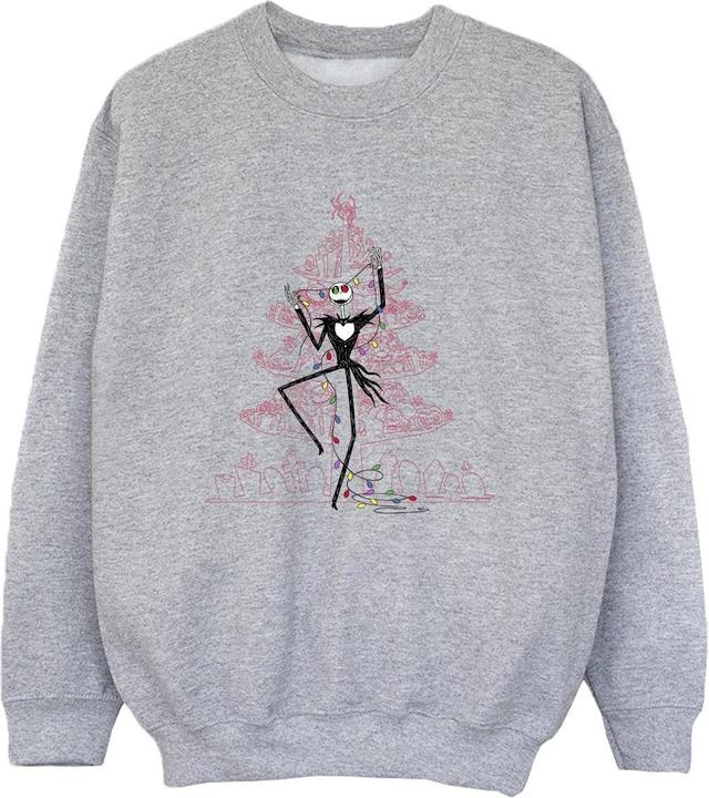 Actual product image Disney Boys The Nightmare Before Christmas Tree Pink Sweatshirt (140, 146)