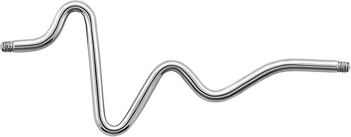 Produktbild Star Piercing Barbell-Stab silber Herzschlag (Chirurgenstahl 316L)