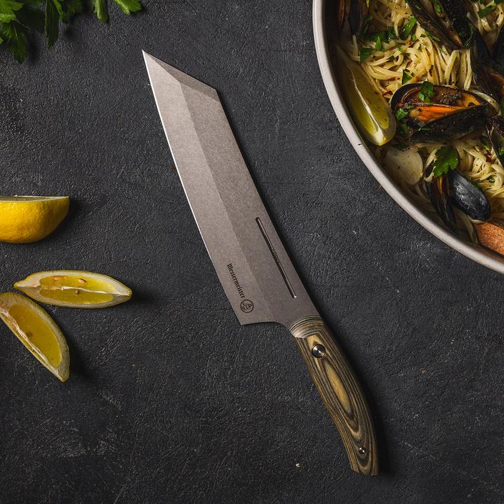 Immagine prodotto Messermeister Coltello da chef Carbon Bunka 20 cm, marrone/grigio (21.60 cm)