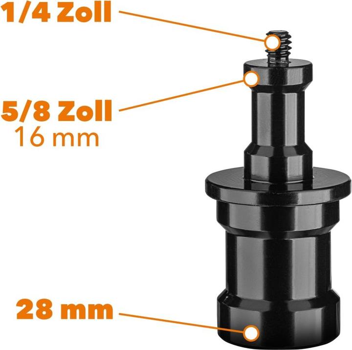 Actual product image Walimex 2x spigot 28mm (1 1/8") / 16mm (5/8") (Stand adapter)