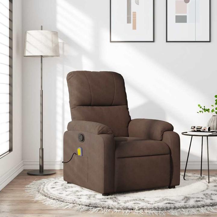 Immagine prodotto VidaXL Sedia da massaggio in tessuto microfibra marrone,Colore: Marrone,Materiale