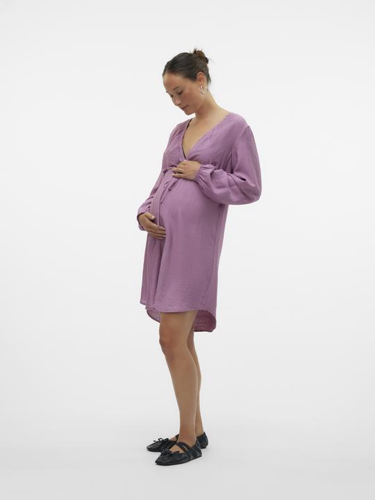 Actual product image Mamalicious Regular fit V-neck Elasticated cuffs Short dress Dress (XXL)