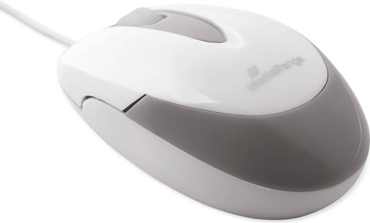 Immagine prodotto MediaRange MOUSE OTTICO CON CAVO MROS214 3 pulsanti bianco/grigio chiaro (Cablato)