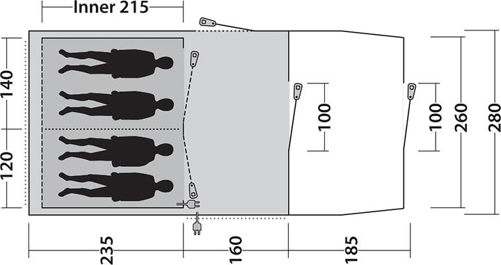 Produktbild Outwell Rockwell 4 (Tunnelzelt, 18.70 kg, 4 Personen)