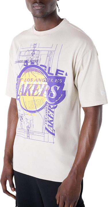 Produktbild New Era NBA Shirt - GRAPHIC Los Angeles Lakers stone - L (L)