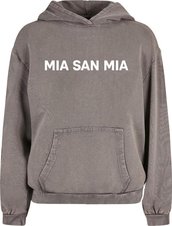 FC Bayern München Ladies Mia San Mia Bold Acid Washed Oversized Hoody - 131349