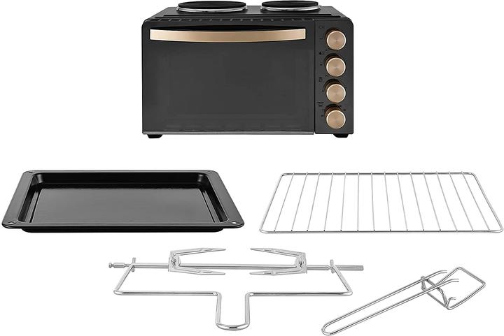 Produktbild Kalorik TKG MK 1003 Minibackofen Antihaftbeschichtung, mit Grillspiess 28l (EU-Stecker)