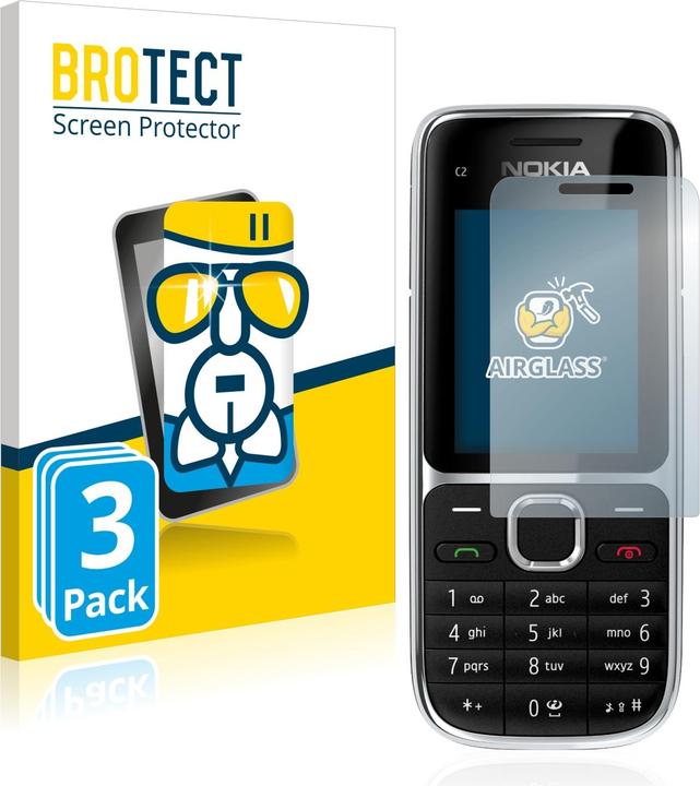 Image du produit BROTECT AirGlass Verre (3 pièce(s), Nokia C2)
