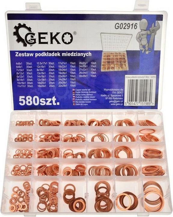 Image du produit GEKO Kit de 580 rondelles de cuivre