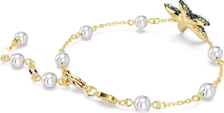 Immagine prodotto Swarovski Bracciale Idyllia perline di cristallo stella marina multicolore oro (19.50 cm, Metallo Swarovski)