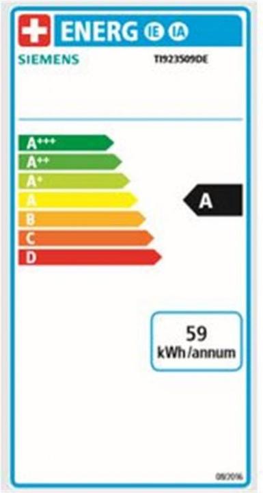 Label énergétique Siemens EQ.9 s300 (Prise UE)