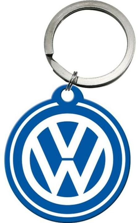 Produktbild Nostalgic-Art Merchandising Nostalgic Art Schlüsselanhänger VW Ø 4 cm, Blau/Weiss, Motiv: Logo