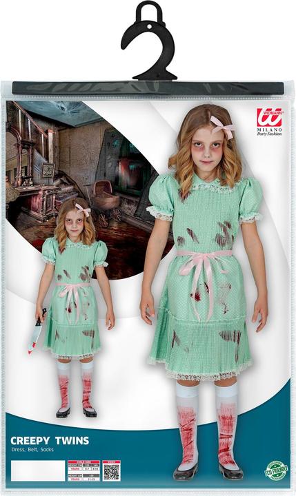 Immagine prodotto Widmann Costume da bambola assassina per bambini, vestito, cintura, calze (140)