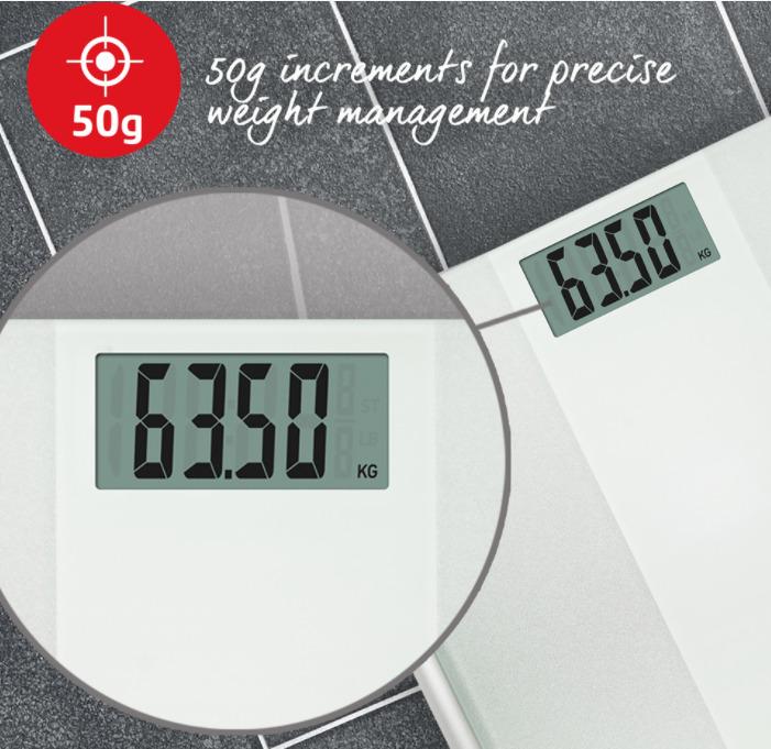 Actual product image Salter 9009 WH3R Ultimate Accuracy Electronic Bathroom Scales white (180 kg)