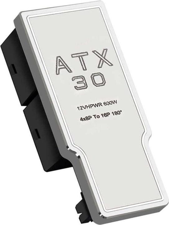 Produktbild Phobya ZK 12VHPWR Adapter 180 Grad 16Pin to 4x8Pin - White Right