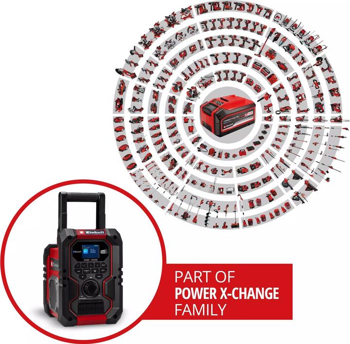 Produktbild Einhell Baustellenradio Akku-Radio TE-CR 18 Li DAB+/FM/BT, Solo (DAB+, Bluetooth)