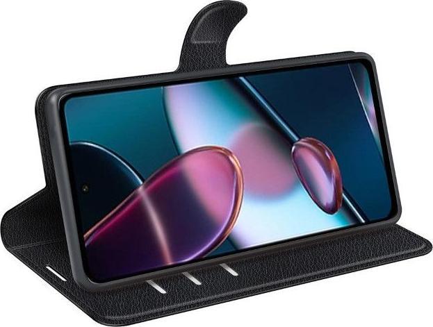 Actual product image MU Classic Litchi Leather Bookcover Series (Motorola Edge 30)