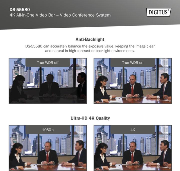 Actual product image Digitus 4K All-in-One Video Bar – Video Conference System