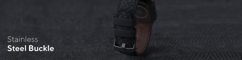 Actual product image Njord Vindur Watch Strap for Apple Watch 44/45mm (45 mm, Vegan Leather, Stainless steel fastener, Salmon leather)