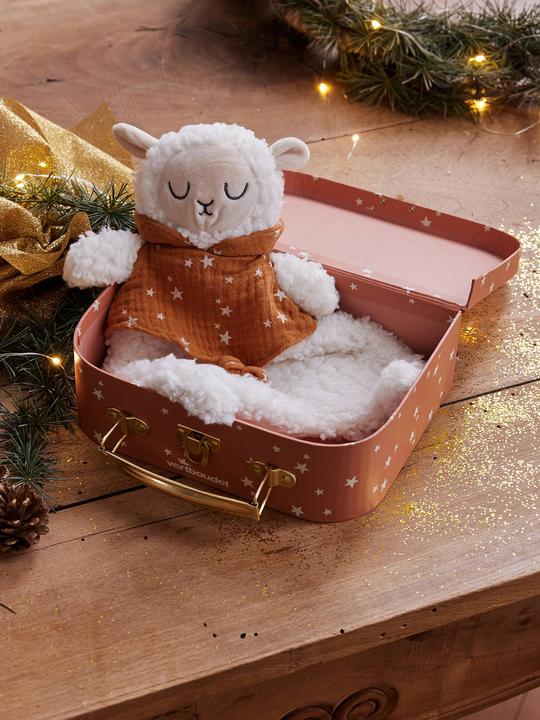 Vertbaudet Baby Geschenk-Set: Schaf-Schmusetuch & Köfferchen