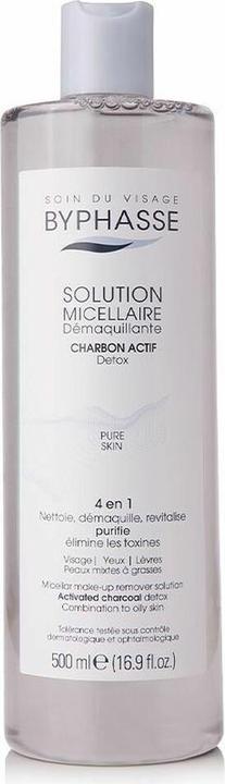 Actual product image Byphasse Solution Micellaire for Sensitive Skin DETOX 500ml (Micelle water, 500 ml)