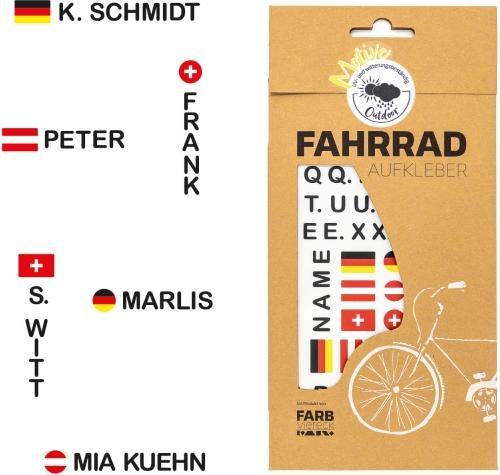 Produktbild Farbviereck Namensaufkleber mit Flagge Motive Aufkleber / Sticker