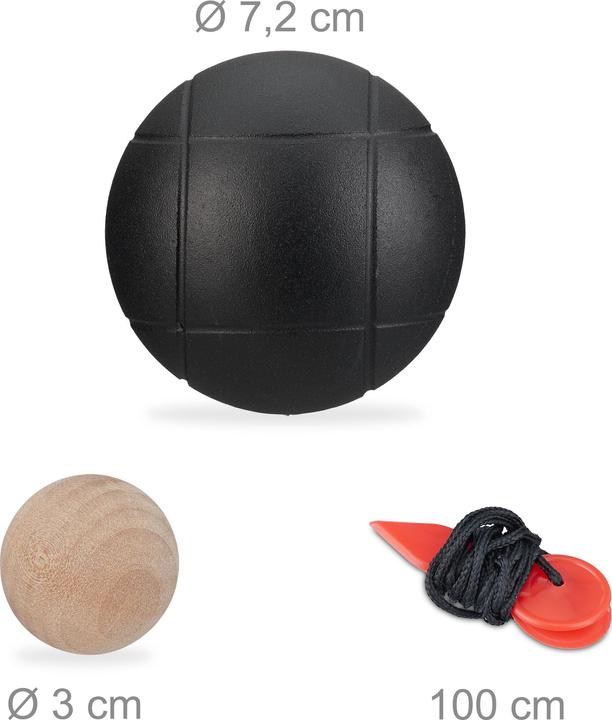 Produktbild Relaxdays Boule Kugeln (8 x, 72 mm)