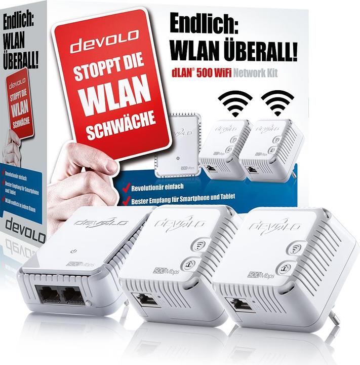 Produktbild Devolo dLAN 500 WiFi Network Kit (500 Mbit/s)