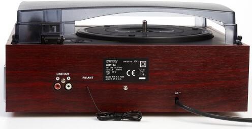 Actual product image Camry CR 1113 Audio turntable with belt drive, cappuccino, chrome, wood (Semi-automatic)