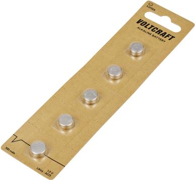Immagine prodotto Voltcraft Knopfzelle LR 44 1.5 V 5 St. 100 mAh Alkali-Mangan VC-16108015 (5 pz., LR44, 100 mAh)