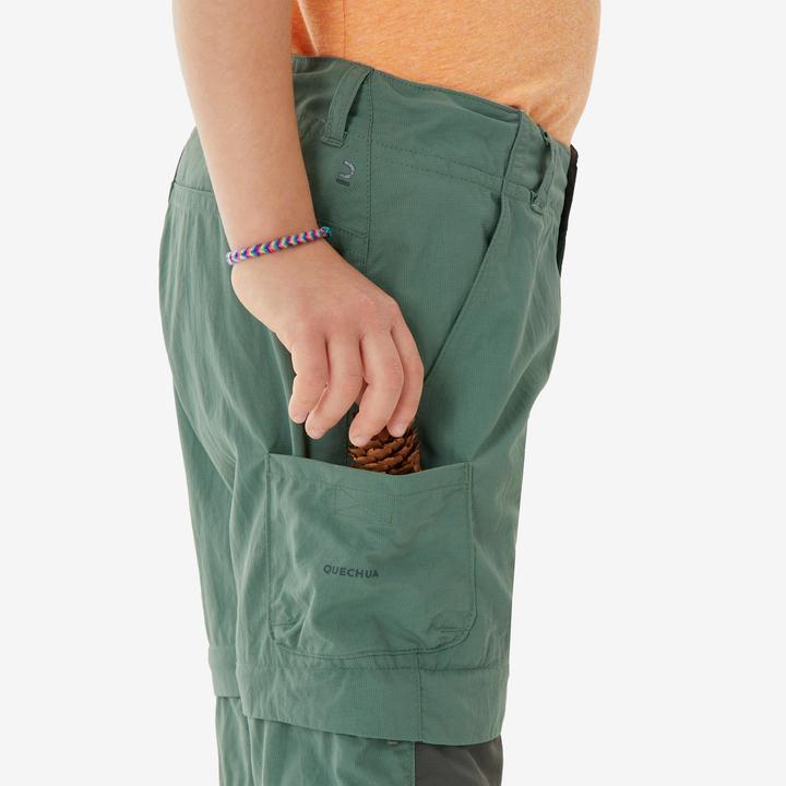 Produktbild Quechua Kids’ convertible hiking trousers, 2-6 years, MH500 - Green (92, 94, 96, 98, 102, 104, 106, 110, 116, 122, 120 B, 115 A, 100 A, 105 A, 95 A)