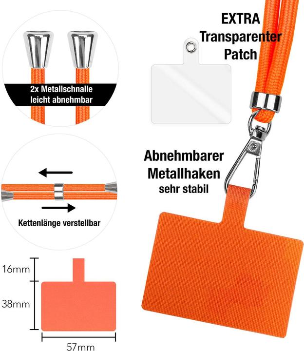 Produktbild Nalia Universal Handykette zum Umhängen mit Pad
