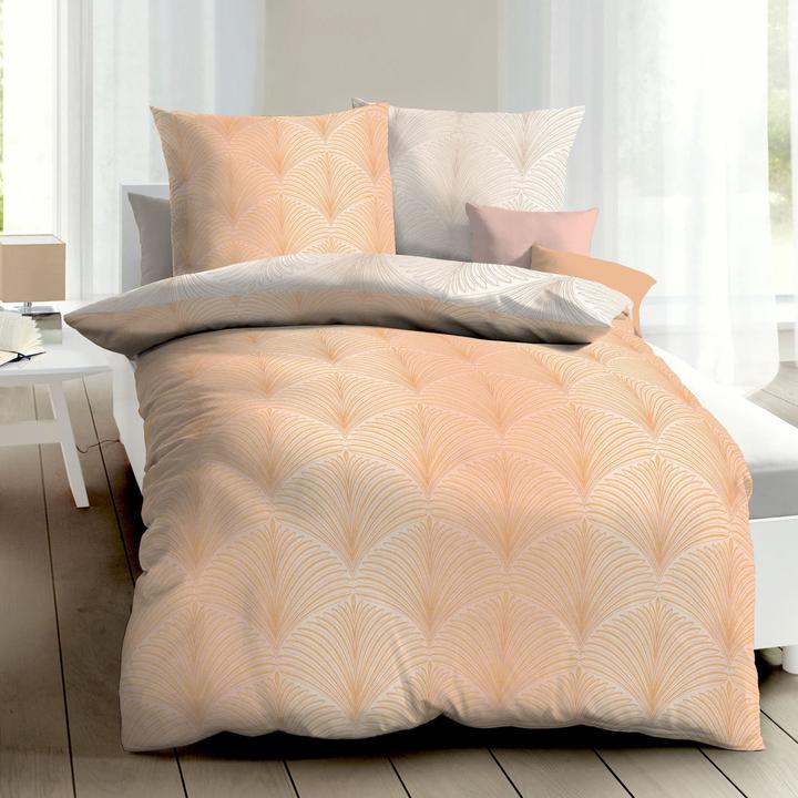 Produktbild Kaeppel Mako-Satin Bettwäsche Ikone pfirsich (Bettwäsche Set, 155x220 cm (80x80 cm))