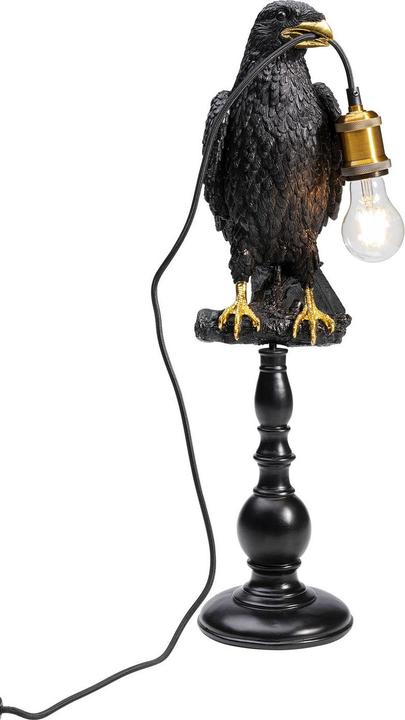Produktbild Kare Design Tischleuchte Animal Sitting Crow Matt Schwarz (E27)