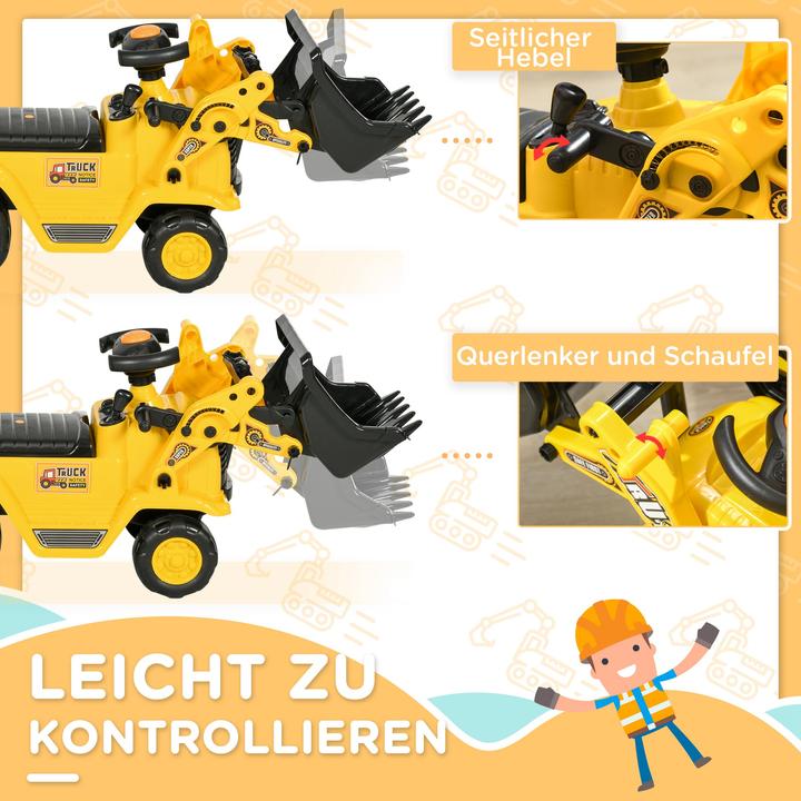 Image du produit Homcom Tracteur à pédales avec espace de rangement
