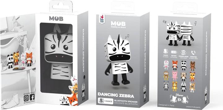 Actual product image Mobility on Board Dancing Animals speaker Zebra (4 h, Rechargeable battery operated)