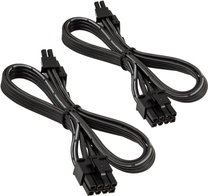 Actual product image Silverstone 8 pin ATX to 6+2 pin PCIe cable 350mm