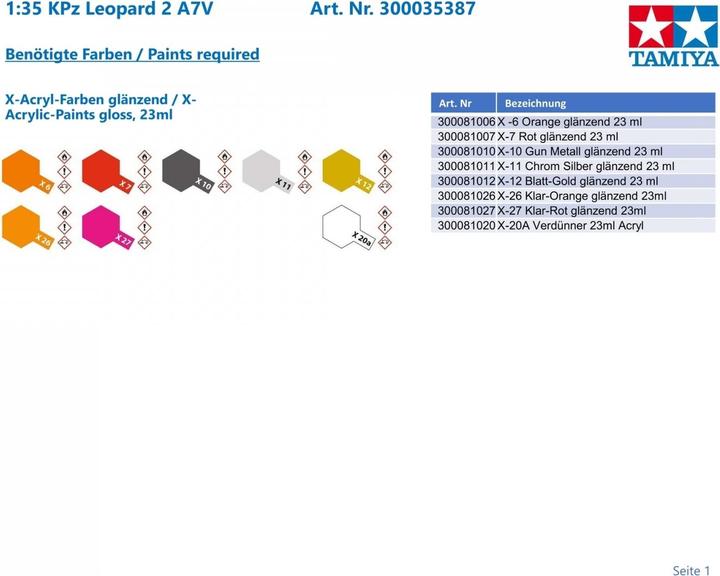 Actual product image Tamiya Leopard 2 A7V