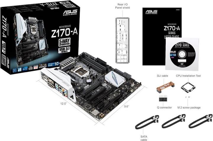 Actual product image ASUS Z170-A (LGA 1151, Intel Z170, ATX)